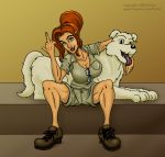 breasts dog erica huge_breasts portia_(artist) spread_legs