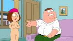  arms_crossed family_guy glasses hat meg_griffin nude peter_griffin 