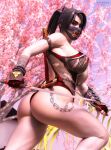  1girl alluring brown_hair project_soul solarius_astera soul_calibur soul_calibur_ii soul_calibur_iii soul_calibur_vi soulcalibur soulcalibur_ii soulcalibur_iii taki taki_(soulcalibur) weapon 