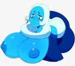 1_female 1girl areola areola_slip big_breasts blue_diamond blue_diamond_(steven_universe) breasts cartoon_network female female_only gem_(species) huge_breasts large_breasts long_hair nipples smile solo solo_female steven_universe white_hair