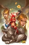 1boy 3girls art disney little_red_riding_hood princess_snow_white red_riding_hood snow_white_and_the_seven_dwarfs wolf