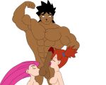  1boy 2_girls abs armpits biceps big_muscles big_penis big_testicles bodybuilder bruno_(pokemon) fellatio ffm_threesome flexing hetero humans_of_pokemon hunk jessie_(pokemon) kasumi_(pokemon) licking_penis licking_testicles misty_(pokemon) musashi_(pokemon) muscle muscular_armpits muscular_male pokemon pokemon_(anime) straight sucking_testicles team_rocket 