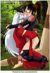 1boy 1girl inuyasha inuyasha_(character) male palcomix_vip sango sex