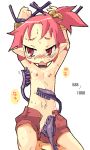 demon demon_girl demon_wings disgaea disgaea_(series) disgaea_2 hanako makai_senki_disgaea makai_senki_disgaea_(series) makai_senki_disgaea_2 pink_eyes pink_hair ponytail succubus white_background