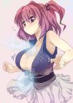 1girl between_breasts blush breasts buriki bush cleavage ghost hair_bobbles hair_ornament hitodama huge_breasts komachi_onozuka konpaku_youmu_(ghost) large_breasts myon onozuka_komachi paizuri penis pink_eyes pink_hair skirt solo sweatdrop touhou