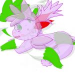  ditto pokemon shaymin shaymin_sky_forme white_background 