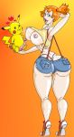  armpits ass beastiality big_ass big_breasts breast_sucking breasts curvy hand_behind_head heart holding horny interspecies kanex kasumi_(pokemon) legs looking_back misty mouse nipples orange_background panties pikachu pink_panties pokemon pussy shirt_lift slut 