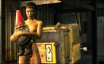 1girl 3d alyx_vance garden_gnome garry's_mod half-life half-life_2 holding nude nude_female