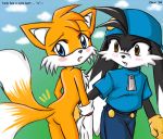 blush chevi crossover english_text klonoa klonoa_(series) miles_"tails"_prower multiple_tails sega sonic sonic_(series) tail text