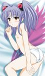 laying_down martian_successor_nadesico nadesico panties_only purple_hair ruri_hoshino topless vogue