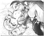 cum flat_chest klonoa klonoa_(series) lolo lolo_(klonoa) monochrome sex