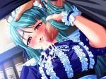 cum facial female game_cg hairjob kagami maid mesu_kyoushi penis takamine_saya