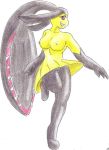 bipedal creatures_(company) fairy_type_pokemon game_freak gen_3_pokemon hair_mouth kucheat mawile nintendo pitch-black-crow pokemon pokemon_(anime) pokemon_(creature) pokemon_(game) pokemon_(species) pokemon_firered_and_leafgreen pokemon_frlg pokemon_omega_ruby_&_alpha_sapphire pokemon_oras porkyman steel_type_pokemon two_tone_skin white_background yellow_skin