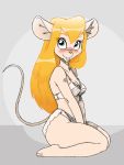  1girl akiradevilman anthro blonde_hair disney fan_art furry gadget_hackwrench mice mouse photoshop pin_up rat rescue_rangers 