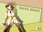  boots breasts brown_eyes brown_hair cameltoe character_name erect_nipples i&amp;i_naohiro large_breasts maya_ibuki neon_genesis_evangelion pantyhose tights 