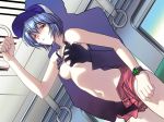 1girl a1 blue_hair breast_grab breasts chikan faceless faceless_male fingering grabbing groping hand_in_panties mister_x neon_genesis_evangelion nipples panties red_eyes rei_ayanami short_hair solo_focus train train_interior underwear watch wristwatch