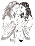  2girls firefly firefly_(series) inara_serra kaylee_frye monochrome serenity_(movie) yuri 