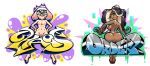 2girls ass breasts dark-skinned_female dark_skin marina_(splatoon) minus8 nintendo pearl_(splatoon) pussy splatoon splatoon_2 tagme