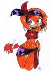  1girl 2008 alonzo_martin bandanna breasts ckt cricket-inc female furry knuckles_the_echidna lips mobian pinup pose raised_arm sega shade_the_echidna silhouette skimpy sonic_*(series) sonic_the_hedgehog_(series) standing thigh_gap wide_hips 