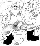 ben_10 christmas erection first_porn_of_franchise max_tennyson monochrome penis santa_claus uncensored