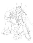  artist_name bumblebee_(transformers) fingering monochrome tora-shiromaru transformers transformers_animated transformers_bumblebee waspinator 