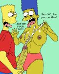 bart_simpson cameltoe cum_on_breasts huge_breasts imminent_rape incest large_penis marge_simpson milf mother_&_son sbb tongue_out veiny_penis yellow_skin you_gonna_get_raped