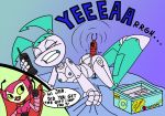 fernando_faria_(artist) jenny_wakeman my_life_as_a_teenage_robot robot_girl sheet_grab vega_vexus vexus vibrator xj-9