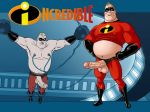 disney erect_penis erection first_porn_of_franchise male_only male_solo milking mr._incredible nipple_clamps penis_milking pixar the_incredibles