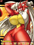 avian blaziken blaziken_(pokemon) bursyamo_(pokemon) chicken claws creatures_(company) game_freak gen_3_pokemon gnaw huge_breasts multicolored_fur nintendo non-mammal_breasts pokemon pokemon_(anime) pokemon_(creature) pokemon_(game) pokemon_(species) pokemon_rse pokemon_ruby_sapphire_&_emerald pubic_tuft talons