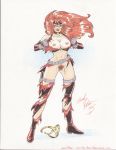 andy_price battle_chasers image_comics large_breasts pubic_hair pussy red_monika torn_clothes