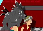  anal digimon fangs furry furry_on_human questionable_consent ryo_lover_(artist) shadow_weregarurumon takuya_kanbara weregarurumon 