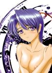  big_breasts covered_nipples covering_breasts kloze_rinz legend_of_heroes legend_of_heroes_vi nude nude_female purple_eyes purple_hair short_hair 