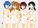 4girls :| alternate_costume asuka_langley_souryuu babydoll bangs bare_shoulders black_hair blue_eyes blue_hair breasts brown_eyes brown_hair buckle center_opening chemise choker cleavage clenched_hand closed_mouth collar collarbone covered_navel cowboy_shot expressionless flipped_hair freckles girlfriend_of_steel grey_eyes hair_between_eyes hair_bobbles hair_ornament hand_on_hip hands_on_hips hikari_horaki kirishima_mana light_smile lineup lingerie long_hair looking_at_viewer low_pigtails low_twintails mana_kirishima multiple_girls neon_genesis_evangelion nipple_slip nipples no_bra no_panties parted_bangs pulled_by_self pussy red_eyes red_hair rei_ayanami revealing_clothes see-through short_hair short_twintails simple_background skinny smile standing strap_pull take_your_pick thigh_gap twintails two_side_up uncensored underwear underwear_only undressing white_background