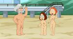  breasts erect_nipples family_guy glasses gp375 huge_penis lois_griffin meg_griffin nude shaved_pussy thighs 