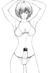  armpits bikini breasts censored dusty_heaven erection futanari invert_color_censor monochrome neon_genesis_evangelion penis pointless_censoring rei_ayanami swimsuit 