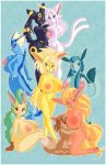 animal_ears barefoot big_breasts breasts eevee eeveelution espeon feet flareon furry glaceon jolteon large_breasts leafeon nipples nude pawpads paws pokemon smile soles spazzykoneko tail toes umbreon vaporeon