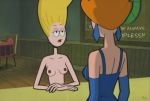  2girls anita_bidet_(oblongs) female_only mole_(artist) pickles_oblong screenshot_edit the_oblongs topless topless_female 