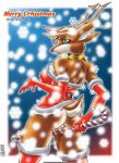 anthrofied big_breasts candy_cane christmas_outfit furry jean_gear_(artist) reindeer sexyfur