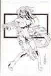  battle_chasers boots crossover gus_vasquez hair_braid huge_breasts monochrome nipples pubic_hair pussy red_monika torn_clothes 