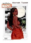  1girl ass dark-skinned_female david_boller female_only heather_tucker looking_away marvel new_mutants tempo topless topless_female x-men 