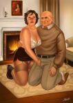 bitch handjob isabelle_(isabelle_cartoons_truestory_toons) isabelle_cartoons_truestory_toons lingerie masturbation neighbor old_man prostitute saarl slut stockings true_story wife