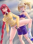  arcana_heart big_breasts breasts dildo_in_pussy elf erect_nipples eyebrows eyebrows_visible_through_hair lilica_felchenerow nipple_bulge rika_aratame sex small_breasts yoriko_yasuzumi 