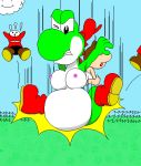 baby_mario mario nintendo shy_guy super_mario_bros. yoshi