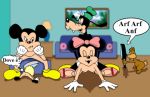 disney gif goofy goofy_goof jealous mickey_mouse minnie_mouse sextoon