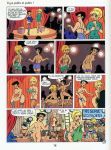 big_breasts blonde_hair brunette bruno_di_sano comic dialogue french_language multiple_girls nipples nude_female original random_comic sequential topless_female translated