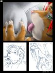  anal anilingus anthro anus butt claws feline fur furry green_eyes hair joshua licking male oral oral_sex orange_fur red_hair rimming sex short_hair stripes tiger tongue yaoi zen zen_(artist) 