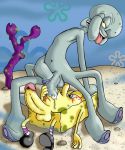 black_hole_sun furry just_cartoon_dicks nickelodeon octopus sponge spongebob spongebob_squarepants squidward_tentacles watermark yaoi