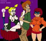 anal blonde_hair breasts candle cheating_boyfriend dusk_(hex_girls) erect_nipples first_porn_of_character glasses hairless_pussy hex_girls lactation nev_(artist) nipples no_bra no_panties penis pussy scooby-doo shaggy shaggy_rogers skull spread_legs uncensored velma_dinkley