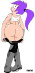  ass big_ass crayon futurama pixaltrix turanga_leela white_background 