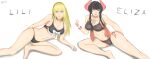  2_girls alluring bikini black_hair eliza eliza_(tekken) emilie_de_rochefort namco posing silf silfs tekken tekken_5_dark_resurrection tekken_7 tekken_tag_tournament_2 星の 